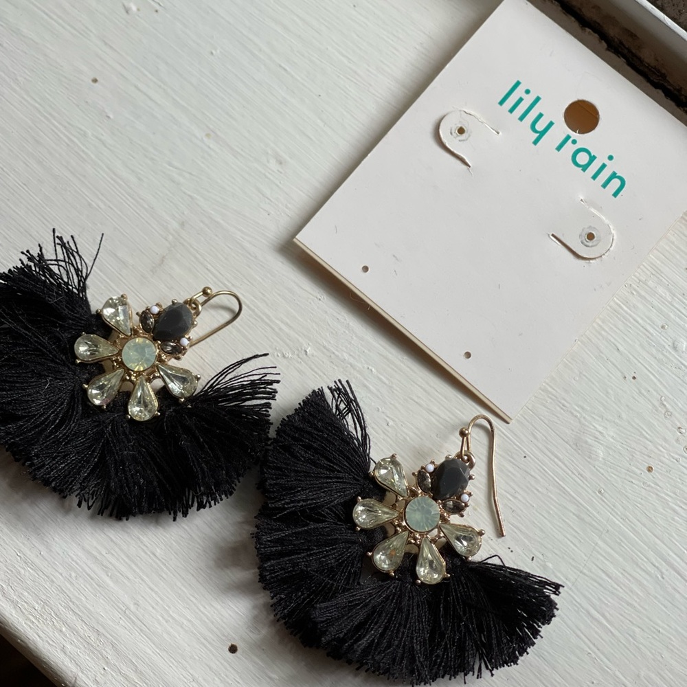 Black Tassel Earrings